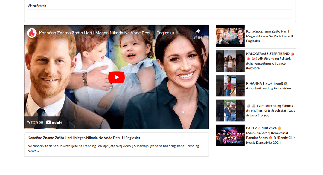 Mini Clone of Youtube